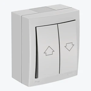 Выключатель 2-кл белый для жалюзи IP44 наружный Simon Aquaclick 10А ACZ1/11