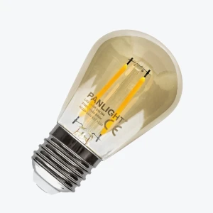 Bec LED filament AMBER PANLIGHT S14 2W 220Lm E27 2700K PL-S14AF20272