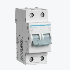 Întreruptor automat Hager 2P 16A 6kA C 2M MC216A