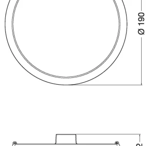Spot LED Downlight DL DN 190 18W 840 WT IP44 LEDV