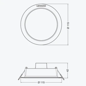 Spot LED Downlight DL DN 115 8W 840 BK IP44 LEDV