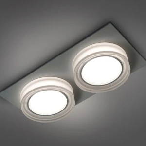 Spot incorporat 2xGU10 patrat alb 174x92x43mm IP20 PL-234232W