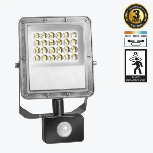 Прожектор LED с датчиком движения PL-FLS20W-3CCT 20W IP65 100lm/W CCT 3000K/4000K/6500K PANLIGHT