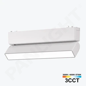 Proiector LED 12W 3CCT  liniar Mat, Magnetic Alb 48V Ultra Slim, 230mm, PL-12MTD3CCT-WH PANLIGHT
