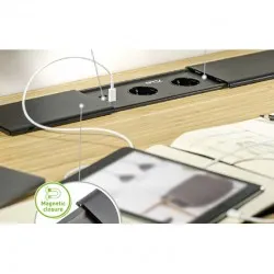 Розетка раздвижная 2-местная встраиваемая с заземлением 2xUSB A+C,RJ45,HDMI серебристый GTV GTV PRESTINO AE-PB2SPRES-53