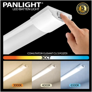 Corp LED Batten 50W alb 3CCT IP20 6000lm Ra80 PANLIGHT 230V 1500x75x28mm PL-FP50L-3CCT