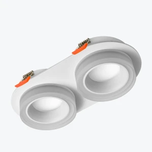 Spot incorporat 2xGU10 rotund alb 174x92x43mm IP20 PL-234242W