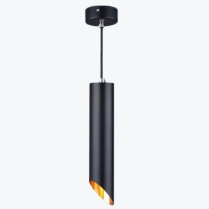 Подвесной точечный светильник GU10 круглый черный/золото 55x200mm PL-23028BG