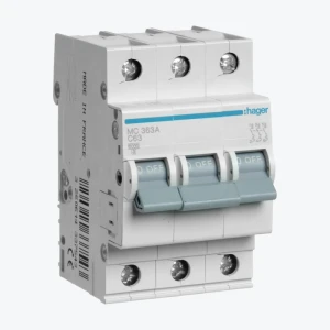Întreruptor automat Hager 3P 63A 6kA C 3M MC363A