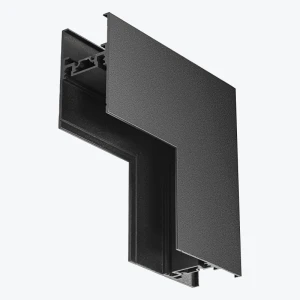 Угловой фронтальный коннектор 90° для магнитной подвесной шины черный PANLIGHT ULTRA SLIM PL-TLC-C-LV-BK
