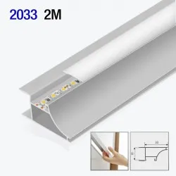 Алюминиевый профиль торцевой ручка для светодиодной ленты 2m/set 33*20mm PA-GLAXWN-AL GTV