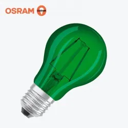 Светодиодная лампа OSRAM A60 2.5Вт 250 Лм E27 7500K зеленая