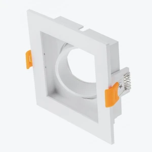 Встраиваемый светильник GU10 квадратный белый 100x100x40mm IP20 PL-23576WW
