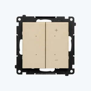 Dimmer cu buton pt LED 2-250W champagne mat Simon 55 cu iluminare de fundal TESL1.01/144
