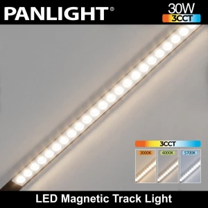Proiector LED Liniar Grilă 30W 24° 3CCT 48V Alb, șină magn Ultra Slim 555 мм PL-30MTA3CCT-WH