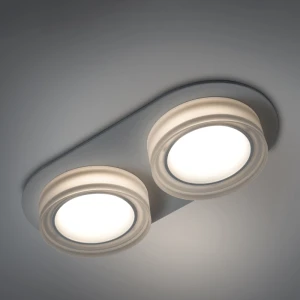 Spot incorporat 2xGU10 rotund alb 174x92x43mm IP20 PL-234242W