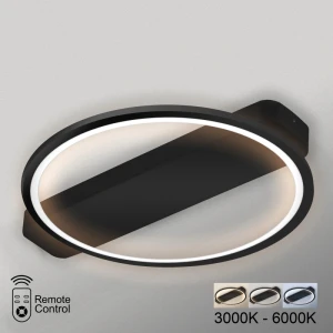 Светодиодная люстра 36W 2500Lm 3000K/4000K/6000K черная PL-21802B