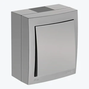 Выключатель 1-кл серый проходной IP44 наружный Simon Aquaclick 10А ACW6/X/18