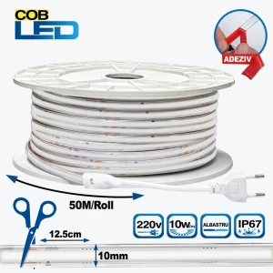 LED Лента COB 220В 50m синий 10W/m 296led/m IP67 PL-COB296-B-220 PANLIGHT
