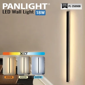 Настенный светильник 18 W 3CCT, бра линейное 90см в черном корпусе IP20 LED 900x36x30mm PL-25090B