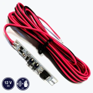 Микровыключатель сенсорный для профилей и светодиодной ленты LED с проводом 2 метра 12V DC 5A 60W IP20 GTV AE-WLPR-60P2