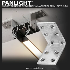 Suport prindere de tavan șină magnetică tavan extensibil, metal. 40*30*40*3 PL-SF-JM
