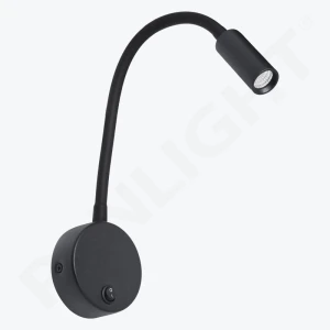 Бра с выкл. LED 3W COB 4000K 270lm черный IP20 80*370mm PL-213010B-thumb-1