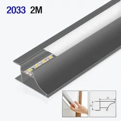 Алюминиевый профиль торцевой ручка для светодиодной ленты черный 2m/set 33*20mm PA-GLAXWN-AL GTV