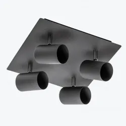 Corp de iluminat VENETO 4xGU10 max.20W IP20 rotund/patrat negru OS-VEN20WOK4-10