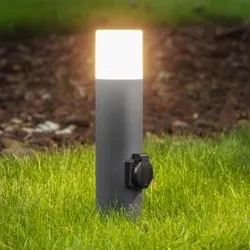 Lampa de gradina cu priza CORTA-P 40 max.25W E27 IP44  SCHUKO grafit OS-CORP40G-30