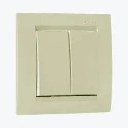 Intrerupator dublu ivoar 1591398-031 SIMON 15