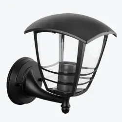 Lampa de gradina pe perete NAR-1 negru max.60W IP44 230V E27 075-016-0001