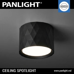 Накладной точечный спот GX53 круглый черный 84x60mm IP20 PL-24407B-thumb-2