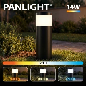 Светильник-столбик 30 cm, 14W 3CCT, черный, садовый IP65, LED PL-251052