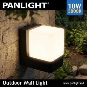 Фасадный светильник 10 W 3000K черный IP54 110x80x116mm PL-25181S