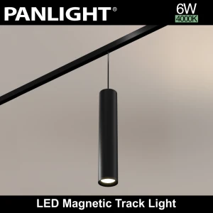 LED suspendat magnetică negru 6W,4000K,DC48V,30*300MM PANLIGHT ULTRA SLIM PL-6MTP-BK