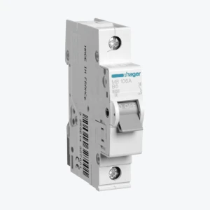 Întreruptor automat Hager 1P 6A 6kA B 1M MB106A