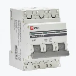 Автоматический выключатель 3P 40А (В) 4,5kA ВА 47-63 EKF PROxima