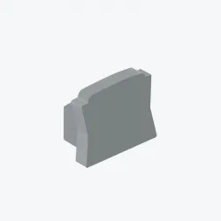 Заглушка без отверстия для алюминиевого профиля микро GLAX PA-ZASGLAXMICNK-00