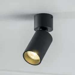 Corp de iluminat aluminiu FARGO II 70X166mm IP20 max.20W rotund negru OS-FRG20W2-00