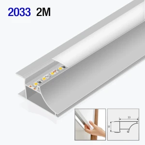 Алюминиевый профиль ручка GLAX торцевой LED, ДСП 18мм, 3 метра, серебро PA-GLAXWN3M-AL