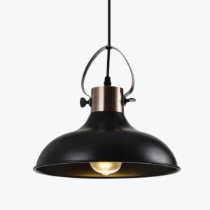 Lustra suspendata MEES 2332 1*E27 IP20 D30cm negra OS-MEES-10-DEC