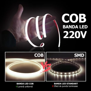 Светодиодная лента COB 220V 10W/m 296led/m 10mm 4000K IP67 50m PL-COB296-W-220 PANLIGHT-thumb-3
