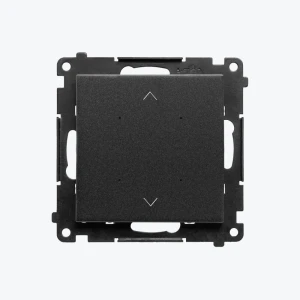 Simon 55 GO контроллер для жалюзи черный мат WiFi кнопочный 2x6A, 230V TEZ1W.01/149