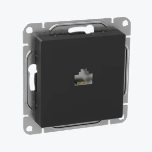 Розетка RJ45 Cat.5e, компьютерная 1 модуль черная Epica UP1-SOB-RJ45-5