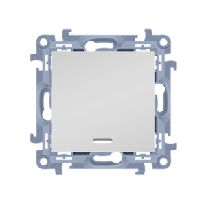 Выключатель одноклавишный с подсветкой белый SIMON 10 CW1L.01/11