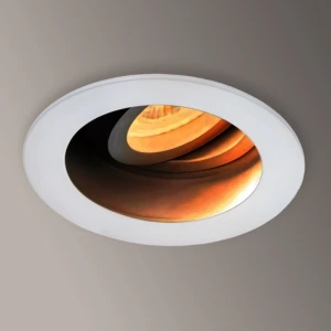 Встраиваемый светильник GU10 круглый черный белый 100x40mm IP20 PL-23531WB