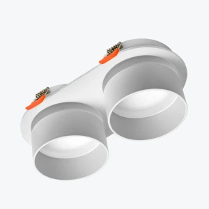 Spot incorporat 2xGU10 rotund alb 174x92x58mm IP20 PL-234262W