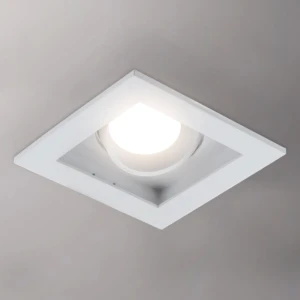 Встраиваемый светильник GU10 квадратный белый 100x100x40mm IP20 PL-23576WW