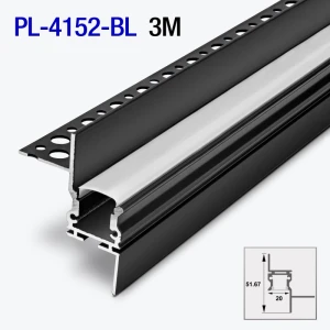 Profil de umbră 20mm pt tavan tip ascuns LED 3m negru mat PL-4152-BL aluminiu PANLIGHT